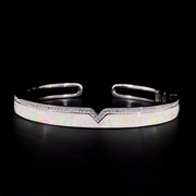 MOP V Shape Silver Bracelet